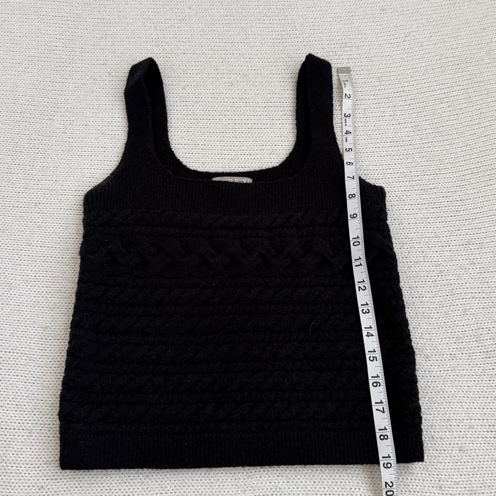 J Crew Merino Wool/Alpaca Tank and Cardigan Sweater Set Black Size Medium - Picture 11 of 13